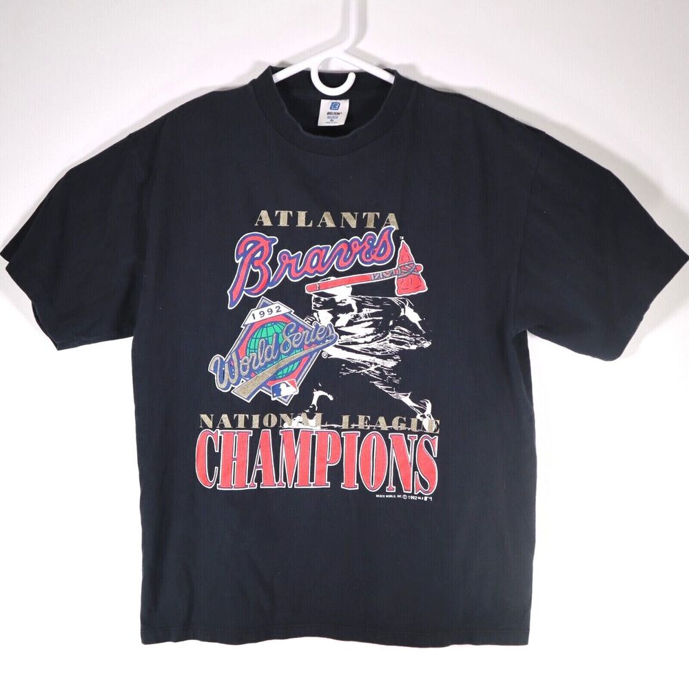 Atlanta Braves National League Champions 1992 T-shirt Extra Large XL USA Made